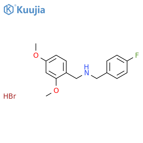 (2,4-Dimethoxybenzyl)(4-fluorobenzyl)amine structure