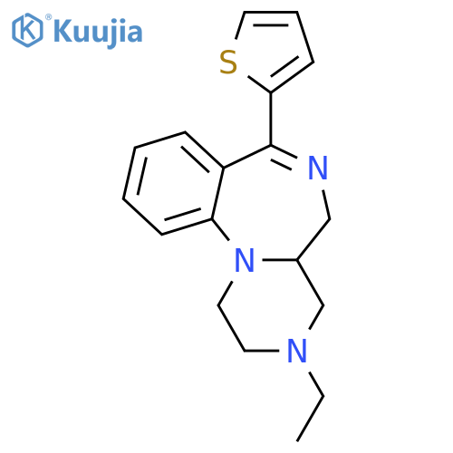 Pyrazino[1,2-a][1,4]benzodiazepine, 3-ethyl-1,2,3,4,4a,5-hexahydro-7-(2-thienyl)- structure