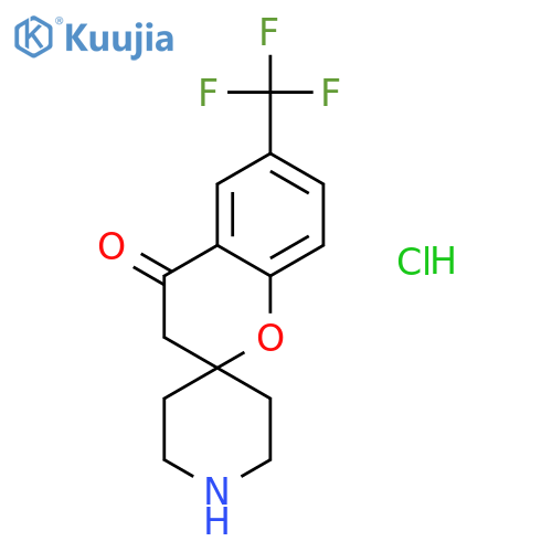 6-(trifluoromethyl)spiro[chromene-2,4'-piperidin]-4(3h)-one Hydro Chloride (1:1) structure