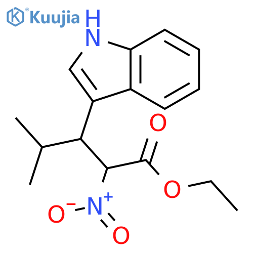 1H-Indole-3-propanoic acid, β-(1-methylethyl)-α-nitro-, ethyl ester, (αR,βR)-rel- structure