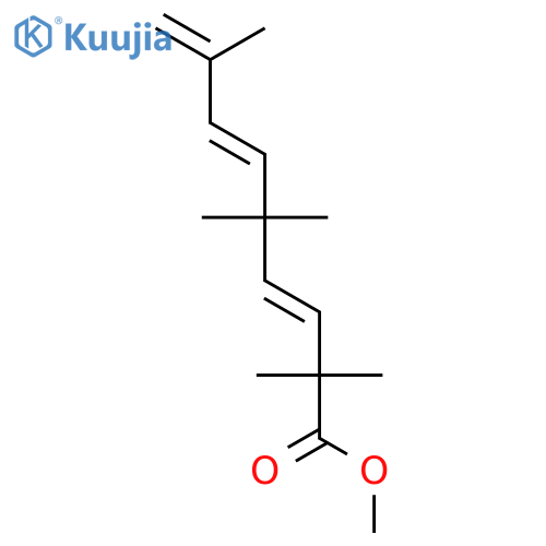 3,6,8-Nonatrienoic acid, 2,2,5,5,8-pentamethyl-, methyl ester, (E,E)- structure