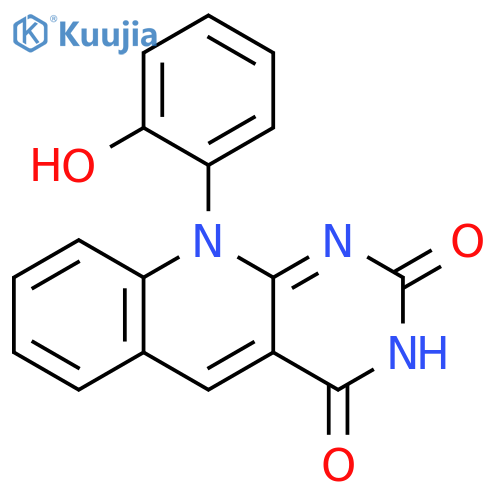 Pyrimido[4,5-b]quinoline-2,4(3H,10H)-dione, 10-(2-hydroxyphenyl)- structure