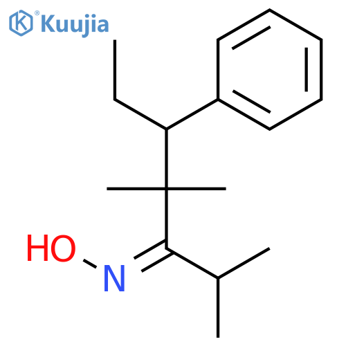 3-Heptanone, 2,4,4-trimethyl-5-phenyl-, oxime structure