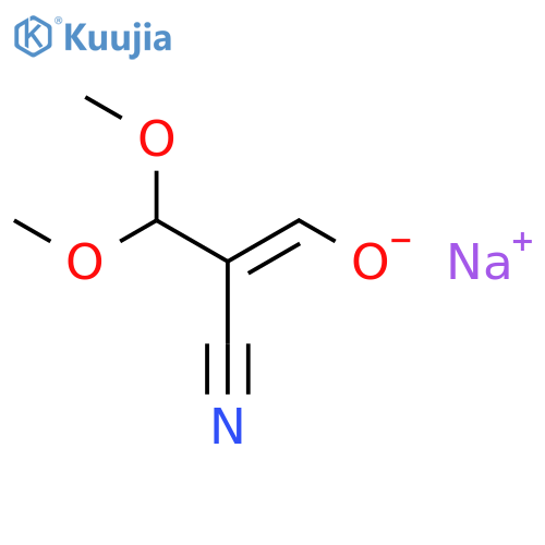 2-Hydroxymethylene-3,3-dimethoxypropanenitrile sodium salt structure