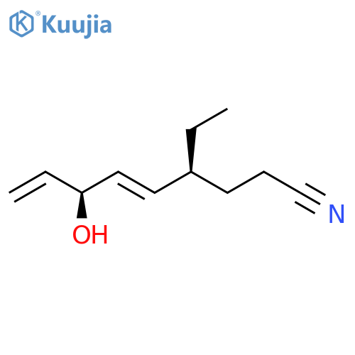 5,8-Nonadienenitrile, 4-ethyl-7-hydroxy-, [S-[R*,R*-(E)]]- (9CI) structure