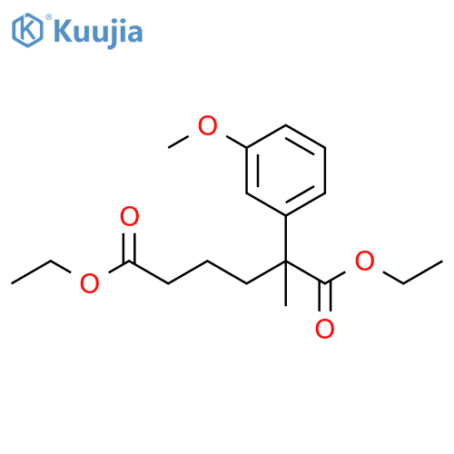 Hexanedioic acid, 2-(3-methoxyphenyl)-2-methyl-, diethyl ester structure