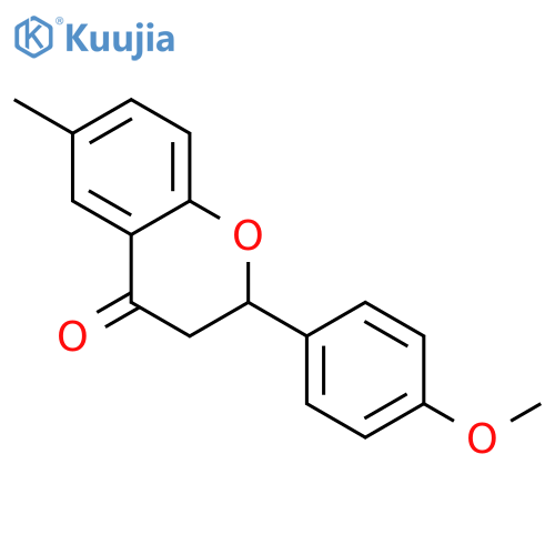 2-(4-methoxyphenyl)-6-methyl-2,3-dihydrochromen-4-one structure