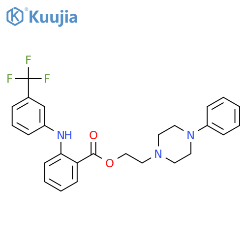 Benzoic acid, 2-[[3-(trifluoromethyl)phenyl]amino]-, 2-(4-phenyl-1-piperazinyl)ethyl ester structure