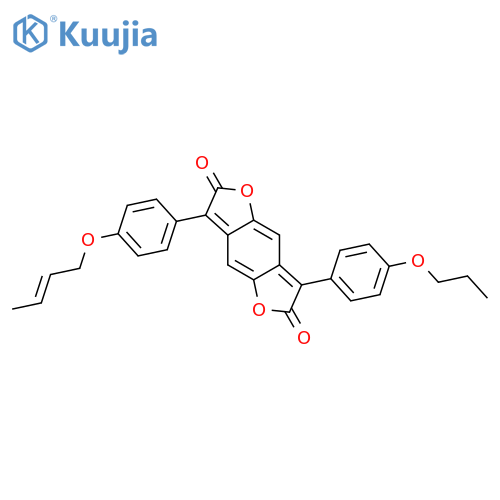 Benzo[1,2-b:4,5-b']difuran-2,6-dione, 3-[4-(2-butenyloxy)phenyl]-7-(4-propoxyphenyl)- structure