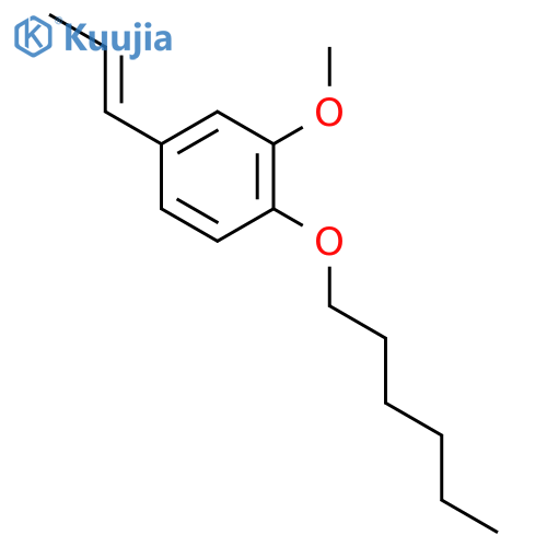 Benzene,1-(hexyloxy)-2-methoxy-4-(1-propen-1-yl)- structure