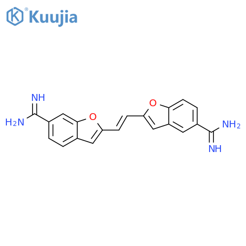 5-Benzofurancarboximidamide,2-[2-[6-(aminoiminomethyl)-2-benzofuranyl]ethenyl]-, (E)- structure