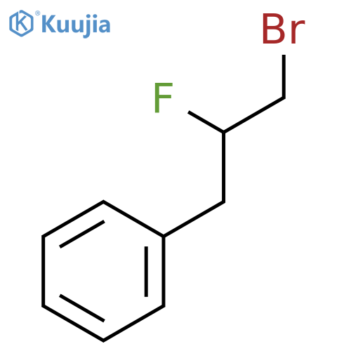(3-bromo-2-fluoropropyl)benzene structure