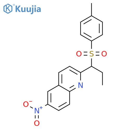 Quinoline, 2-[1-[(4-methylphenyl)sulfonyl]propyl]-6-nitro- structure