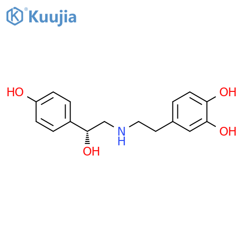 1,2-Benzenediol, 4-[2-[[2-hydroxy-2-(4-hydroxyphenyl)ethyl]amino]ethyl]-, (R)- (9CI) structure