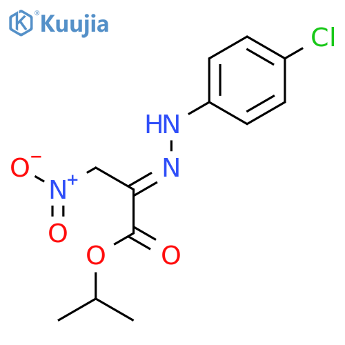 Propanoic acid, 2-[(4-chlorophenyl)hydrazono]-3-nitro-, 1-methylethyl ester structure