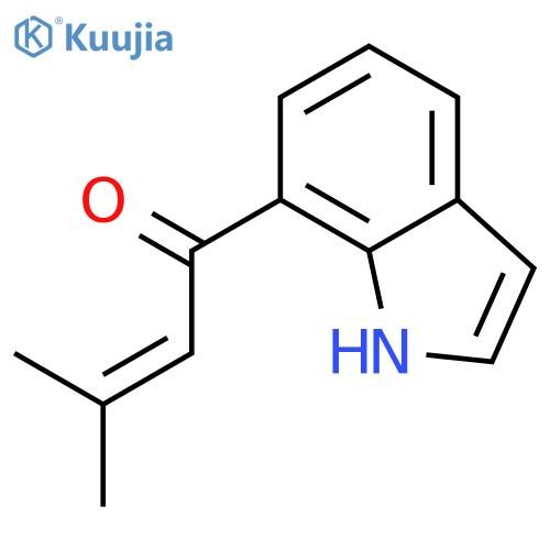 1-(1H-indol-7-yl)-3-methyl-2-Buten-1-one structure