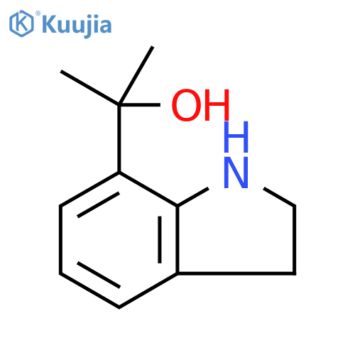 1H-Indole-7-methanol, 2,3-dihydro-a,a-dimethyl- structure