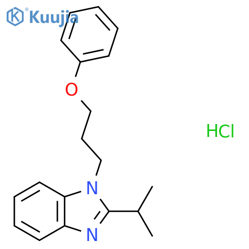 1-(3-phenoxypropyl)-2-(propan-2-yl)-1H-1,3-benzodiazole hydrochloride structure