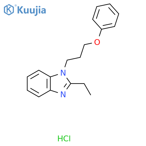 2-ethyl-1-(3-phenoxypropyl)-1H-1,3-benzodiazole hydrochloride structure