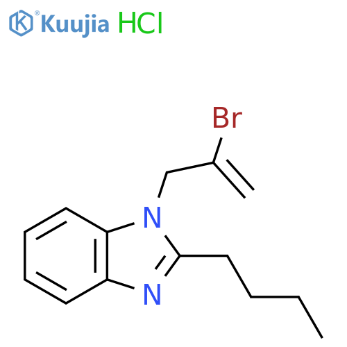 1-(2-bromoprop-2-en-1-yl)-2-butyl-1H-1,3-benzodiazole hydrochloride structure