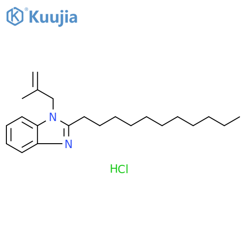 1-(2-methylprop-2-en-1-yl)-2-undecyl-1H-1,3-benzodiazole hydrochloride structure