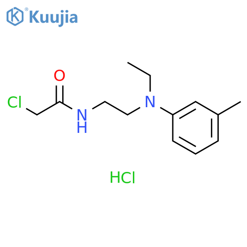 2-chloro-N-{2-ethyl(3-methylphenyl)aminoethyl}acetamide hydrochloride structure