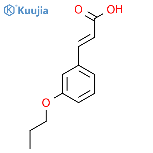 (2E)-3-(3-propoxyphenyl)prop-2-enoic acid structure