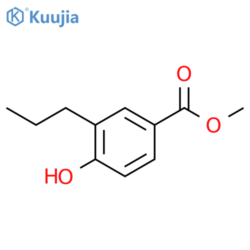 4-Hydroxy-3-propylbenzoic acid methyl ester structure