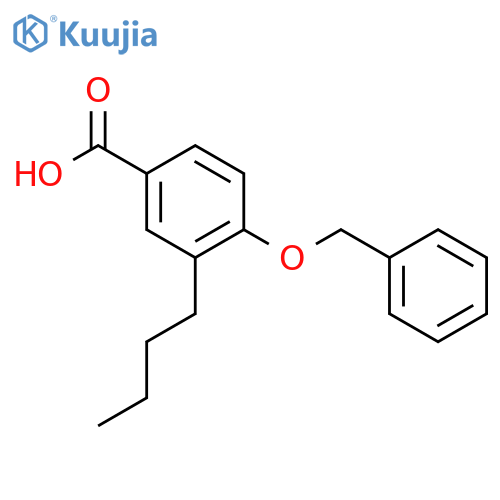Benzoic acid, 3-butyl-4-(phenylmethoxy)- structure