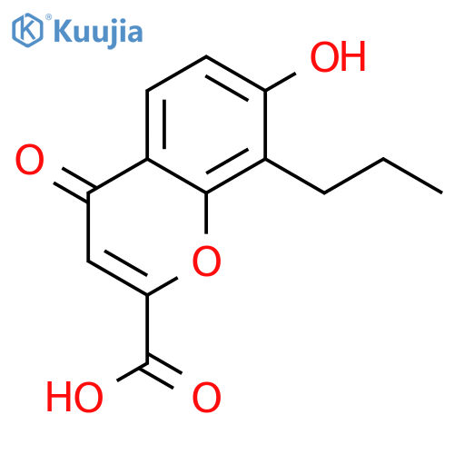 7-Hydroxy-4-oxo-8-propyl-4H-chromene-2-carboxylic acid structure