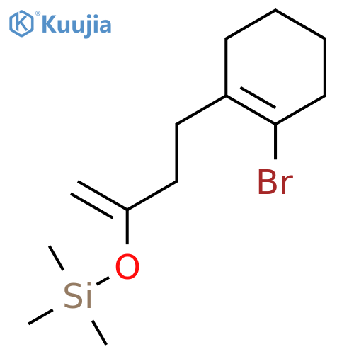 Silane, [3-(2-bromo-1-cyclohexen-1-yl)-1-methylenepropoxy]trimethyl- structure