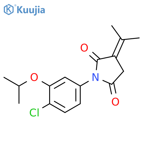 2,5-Pyrrolidinedione, 1-[4-chloro-3-(1-methylethoxy)phenyl]-3-(1-methylethylidene)- structure