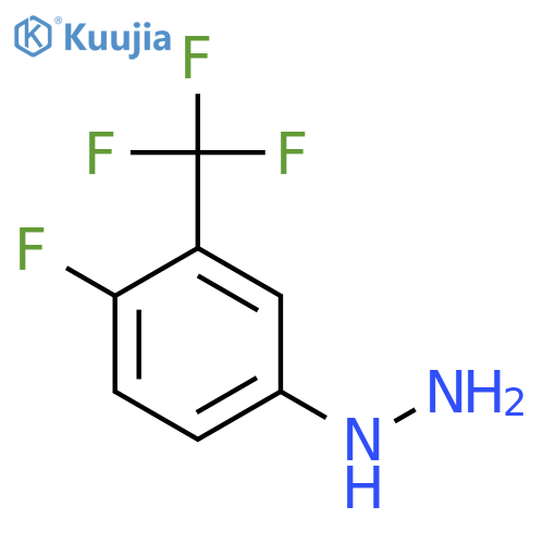 4-fluoro-3-(trifluoromethyl)phenylhydrazine structure