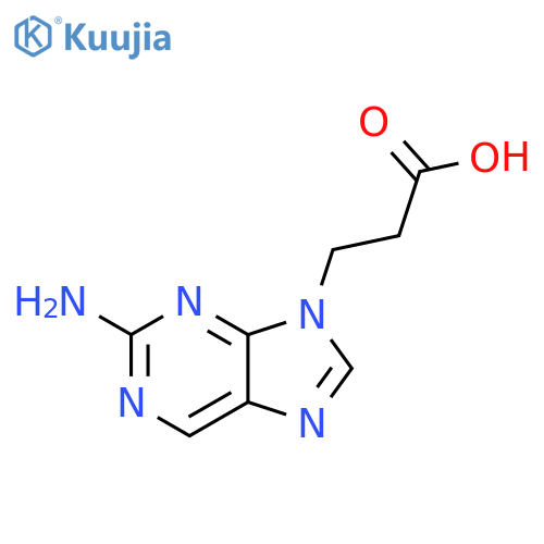 2-amino-9H-Purine-9-propanoic acid structure