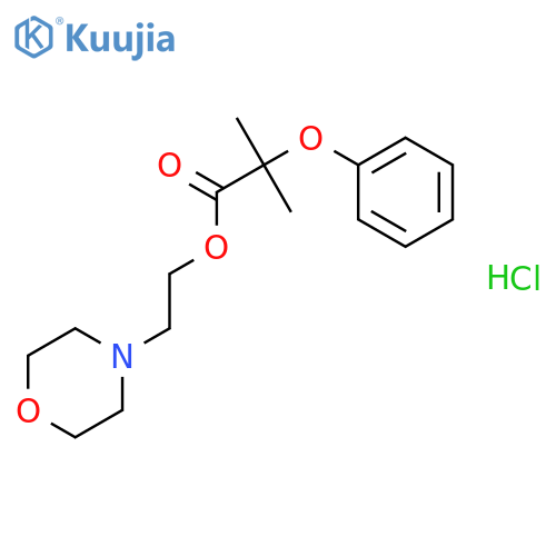 Propanoic acid,2-methyl-2-phenoxy-, 2-(4-morpholinyl)ethyl ester, hydrochloride (1:1) structure
