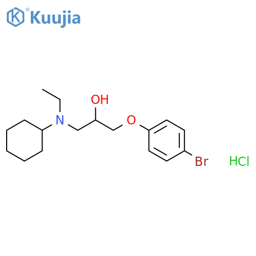 1-(4-bromophenoxy)-3-[cyclohexyl(ethyl)amino]propan-2-ol hydrochloride structure