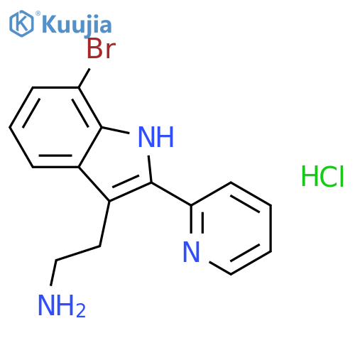 2-(7-Bromo-2-pyridin-2-yl-1H-indol-3-yl)-ethylamine hydrochloride structure