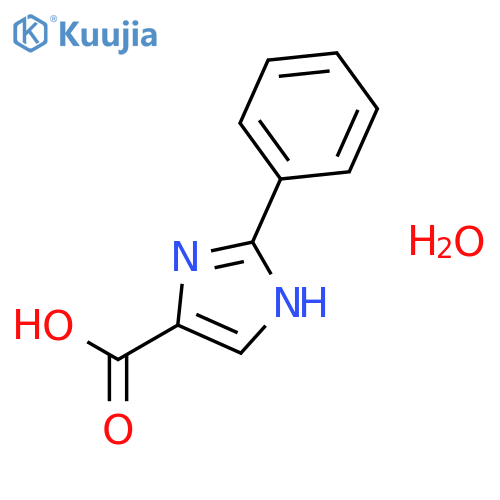 2-Phenyl-1H-imidazole-4-carboxylic acid hydrate structure