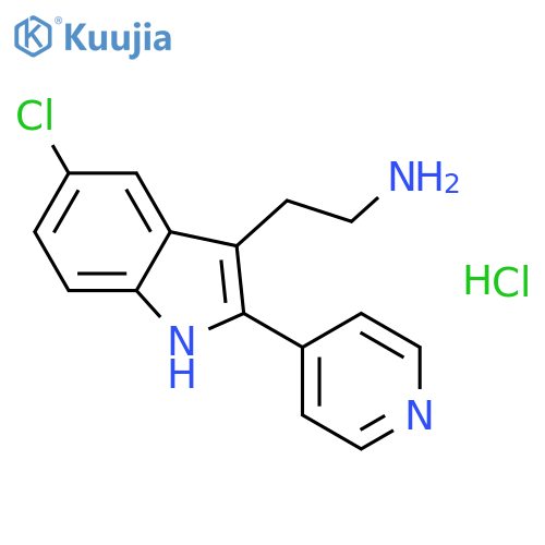 2-(5-Chloro-2-(pyridin-4-yl)-1H-indol-3-yl)ethanamine hydrochloride structure