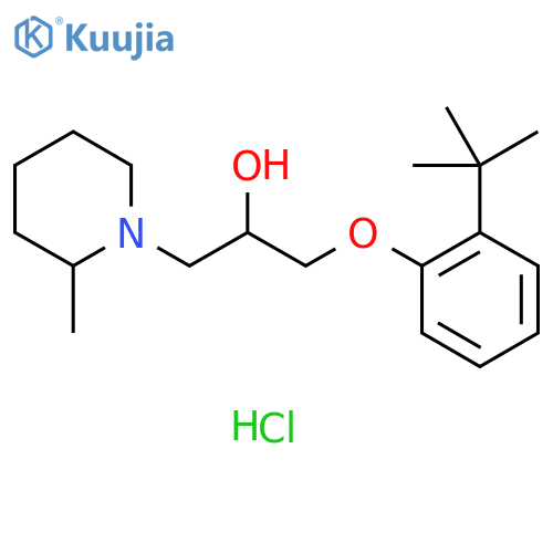 1-(2-tert-butylphenoxy)-3-(2-methylpiperidin-1-yl)propan-2-ol hydrochloride structure