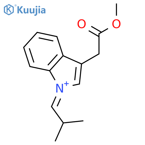 1H-Indolium, 3-(2-methoxy-2-oxoethyl)-1-(2-methylpropylidene)- structure