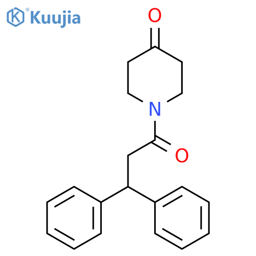 1-(3,3-diphenylpropanoyl)piperidin-4-one structure