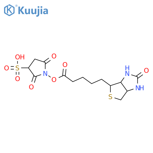 1H-Thieno[3,4-d]imidazole-4-pentanoicacid, hexahydro-2-oxo-, 2,5-dioxo-3-sulfo-1-pyrrolidinyl ester, (3aS,4S,6aR)- structure
