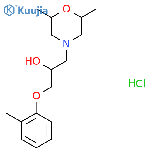 1-(2,6-dimethylmorpholin-4-yl)-3-(2-methylphenoxy)propan-2-ol hydrochloride structure