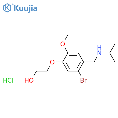 <br>2-[5-Bromo-4-(isopropylamino-methyl)-2-methoxy-phenoxy]-ethanol; hydrochlor ide structure