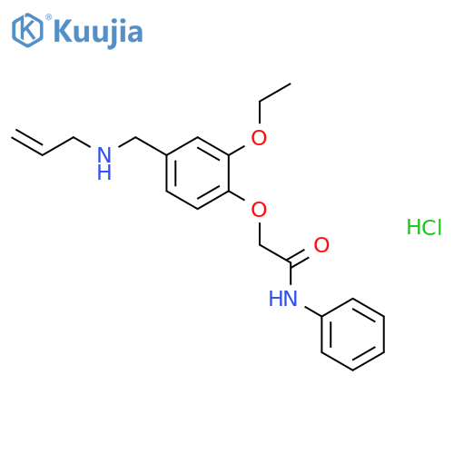 2-(4-Allylaminomethyl-2-ethoxy-phenoxy)-N-phenyl-acetamide; hydrochloride structure