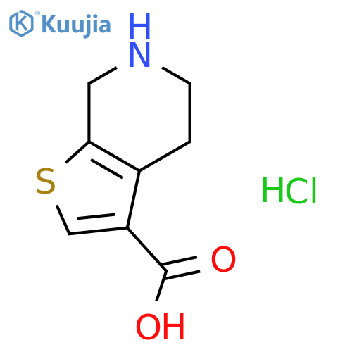 4,5,6,7-tetrahydrothieno[2,3-c]pyridine-3-carboxylic acid hydrochloride structure