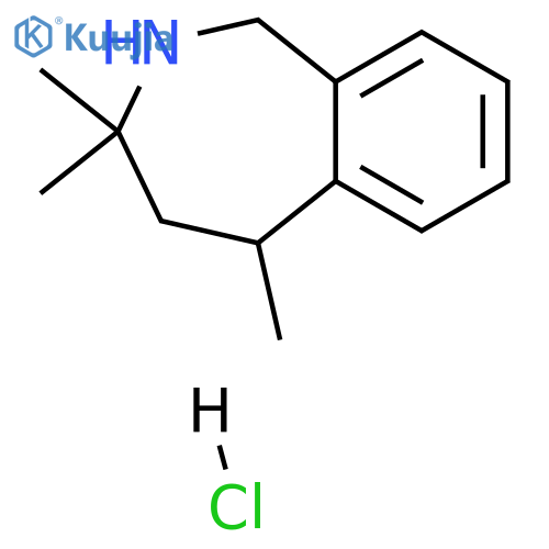 3,3,5-trimethyl-2,3,4,5-tetrahydro-1H-2-benzazepine hydrochloride structure