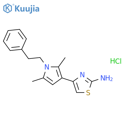 4-2,5-Dimethyl-1-(2-phenylethyl)-1H-pyrrol-3-yl-1,3-thiazol-2-amine Hydrochloride structure