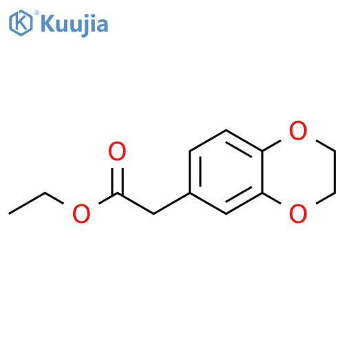 1,4-Benzodioxin-6-acetic acid, 2,3-dihydro-, ethyl ester structure